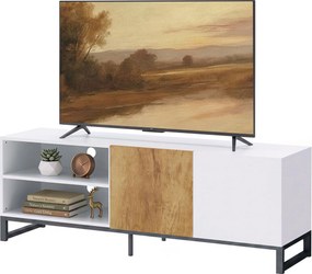 Móvel de TV, 140 x 36,5 x 50 cm, Para Televisor até 55 Polegadas, Branco