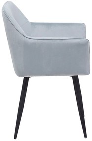 Conjunto de 2 cadeiras de veludo cinzento claro JASMIN Beliani