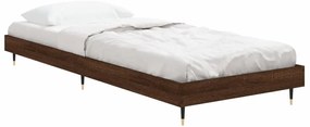 Estrutura cama s/ colchão derivados madeira carvalho castanho