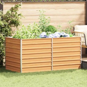 vidaXL Canteiro de jardim elevado Marrom Claro 160 x 80 x 77 cm