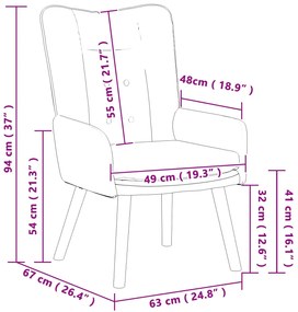 Cadeira Relaxante vidaXL em Tecidos Taupe