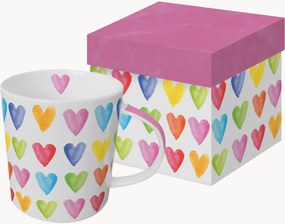 Caneca em New Bone China Aquarell Hearts