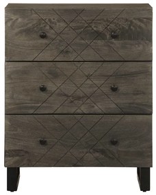 Aparador preto 60x33x75 cm madeira de mangueira maciça
