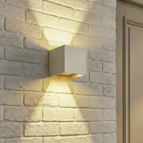 Candeeiro de Parede Exterior Moderno Bege Incl. LED 2 Luzes IP54 - Edwin