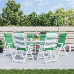 vidaXL Almofadões p/ cadeira encosto alto 6 pcs tecido oxford verde