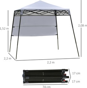Tenda Dobrável com Proteção UV Altura ajustável de 2 niveis Tecido Oxf