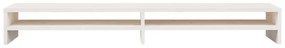 Suporte para monitor 100x24x13 cm pinho maciço branco