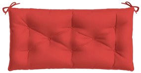 Almofadão p/ banco de jardim 110x50x7cm tecido oxford vermelho