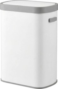 Caixote do lixo com sensor, caixote do lixo automático de 50 L, tampa com fecho suave branco