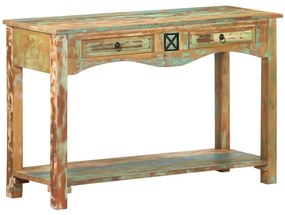 Mesa consola 120x40x75 cm madeira recuperada maciça
