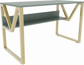 Secretária Lona – Verde Dourado – 120x72,8x60 cm
