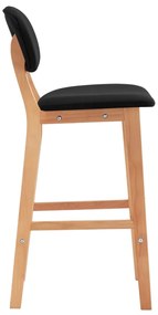 Bancos de bar 2 pcs tecido preto