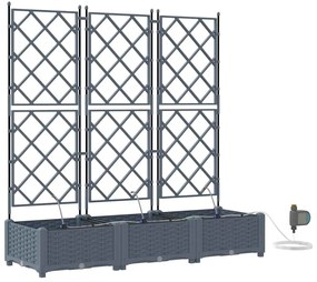 Jardineiras de Jardim 1 pc Cinzento-claro 120 x 40 x 126 cm