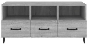 Móvel de TV 102x35x50 cm derivados de madeira cinzento sonoma