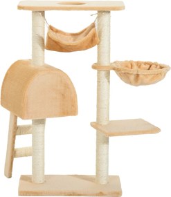 PawHut Árvore para Gatos Raspador com Plataforma Casinha Escada Veludo