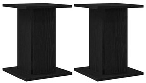 Suportes para Alto-Falantes vidaXL 2 unid Carvalho Preto 30x30x40 cm M