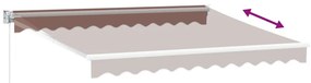 Toldo retrátil manual 300x250 cm castanho