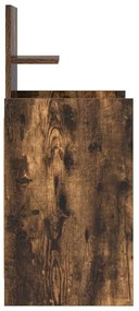 Mesas de cabeceira c/ 2 gavetas 2pcs 38x34x80cm carvalho fumado