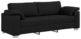 vidaXL Sofá Preto 219 x 77 x 82 cm tecido