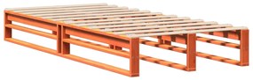 Cama sem colchão 90x200 cm pinho maciço castanho-mel