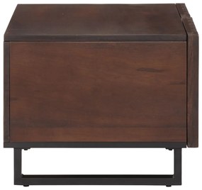 Mesa de centro 80x51x40 cm madeira de mangueira maciça castanho