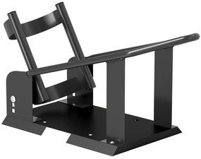 HOMCOM Cavalete de Moto Carga 816,5 kg Suporte para Roda Dianteira de Motocicleta com Altura Ajustável em 3 Níveis para Rodas Ø38,1-53,34 cm Preto