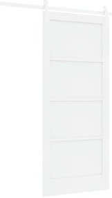 Porta Deslizante vidaXL com Conjunto de Hardware Branco 86x198.5 cm Ma