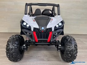 Carro elétrico para crianças Todo terreno Buggy UTV 4x4 MP4 12V 2 Lugares Branco