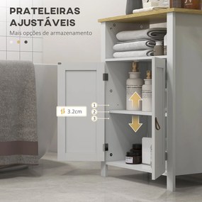 kleankin Móvel Casa de Banho Armário Casa de banho com 2 Portas Compar