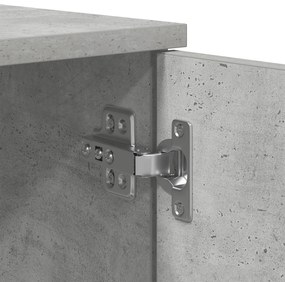 Estrutura de Cama com Armazenamento Cinza Concreto 90x190 cm