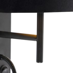 LED Candeeiro de parede inteligente preto com abajur de veludo incluindo Wifi A60 - Stacca Moderno