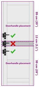 Porta Interior "ORKDAL" Branca 73.5x211x4 cm Madeira Sólida de Pinheir