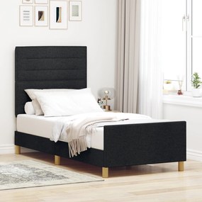 Cama vidaXL Preta 90x200 cm em Tecido
