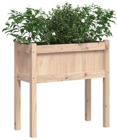 Vaso/floreira de jardim com pernas 70x31x70 cm pinho maciço