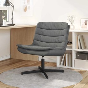 vidaXL Cadeira giratória Cinzento escuro 63 x 75 x 76 cm tecido
