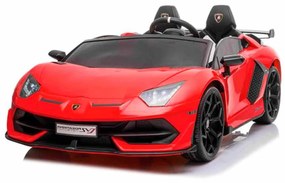 Carro elétrico para crianças Lamborghini Aventador 12V 2 Lugares, portas de abertura vertical, motor 2 x 12V, bateria de 12V, controle remoto de 2,4 G