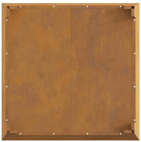 Fogueira Quadrada vidaXL 80x80x43 cm em Aço Envelhecido