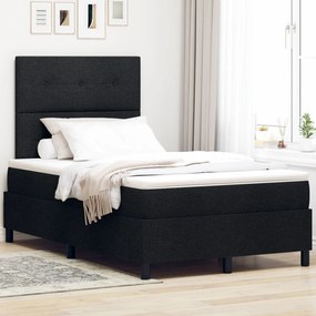 Cama Box com Colchão Preto 120x200 cm Tecido