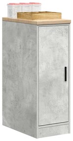 vidaXL Armário de arrumação de garagem betão cinzento 30x51x85 cm