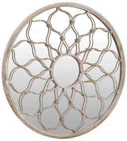 Espelho de jardim p/ uso exterior ferro 40x3 cm cor de areia
