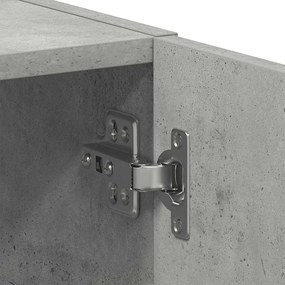 Armário sanita/máquina de lavar derivados madeira concreto cinza