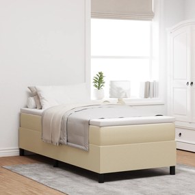 Cama Box vidaXL Verde Claro Cinza 90x200 cm em Tecido de Corduroy