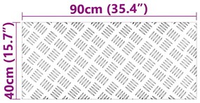 Conjuntos de Placas de Alumínio Checker vidaXL 4 pcs Antiderrapantes 9