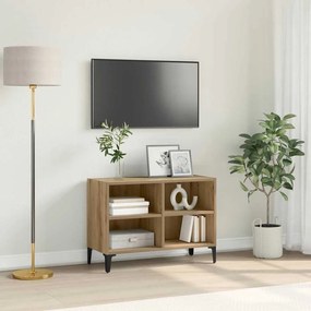 vidaXL Gabinete para TV Castanho 69.5 x 30 x 50 cm Madeira processada
