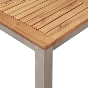 Mesa de Jantar Externa 90x90x74.5 cm Madeira Sólida de Acácia