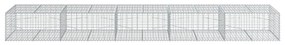 Cesto gabião com cobertura 500x100x50 cm ferro galvanizado