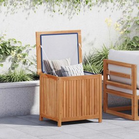 vidaXL Caixa arrumação para jardim 60x50x58 cm madeira teca maciça