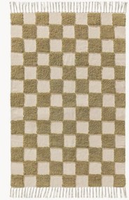 Tapete em algodão artesanal com relevo Caro