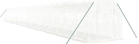 Estufa com estrutura de aço 44 m² 22x2x2 m branco
