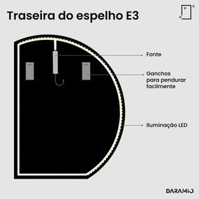 Espelho redondo com luz E3